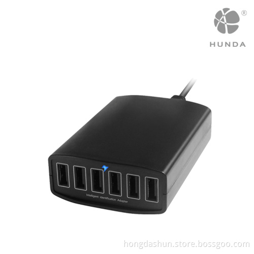 China Supplier CE FCC Rohs Approval 5V 12A 60W 6 USB Charger